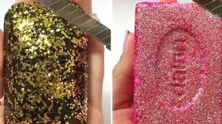 ASMR cutting diamond soap into cubes....Multi coloured soaps official video
