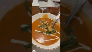 Tomato basil soup & Shrimp po boy sandwich #trending #viral #shorts #youtubeshorts