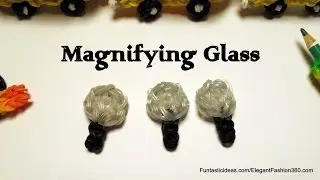 Rainbow loom Magnifying glass Emoji/emoticon charm - How to