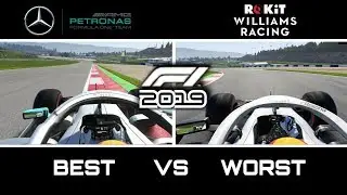 F1 2019 - BEST CAR VS WORST CAR COMPARISON