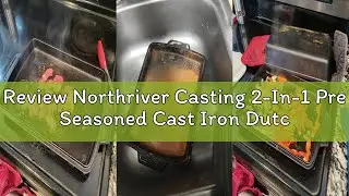 Review Northriver Casting 2-In-1 Pre Seasoned Cast Iron Dutch Oven With Skillet Lid,Casserole Dish,R