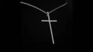 Подвеска-крест из платины с бриллиантами от Platinum Lab. Артикул: ПП-048-04