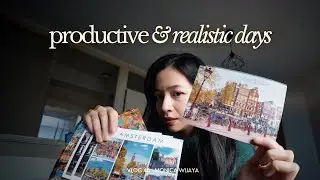 Realistic day in my life as international student in the Netherlands | send postcards, exam studying