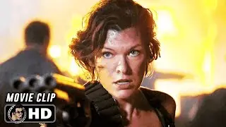 Tower Inferno Scene | RESIDENT EVIL THE FINAL CHAPTER (2016) Milla Jovovich, Movie CLIP HD