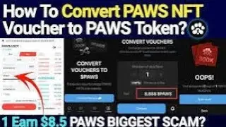 Yadda ake yin convertion na Paws Voucher zuwa Paws token, how to convert paws voucher NFT to token