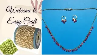 #Jewellery making Tutorial #Ball chain with pink bead necklace #easy #beautiful
