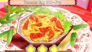 Cooking mama cuisine recipe #84 NO COMMENTARY// tomato egg stir-fry 