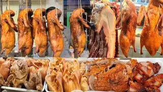 Yummy Popular! Grilled Beef Pork, Crispy Belly, Braised Pork & Roast Duck Whole,Pork grilled Chops