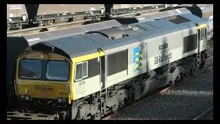 Class 66,66794, Steve Hannam at Tonbridge West yard on 5 jan 2022