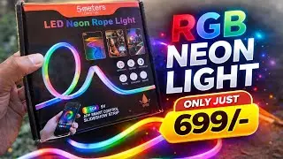 Smart RGB Neon light led strip lights full review||Bluetooth connect /studio lights