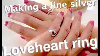 How to Make a love heart ring from .999 fine silver precious metal clay!