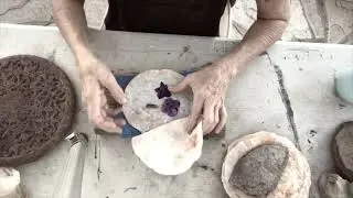 Flower Pounding on Paper 