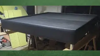 #base#tapizados#camas    cama base tapizada en cuero sintético