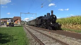 🇨🇭 Eb 3/5 5810 (Habersack) mit einem Fotozug bei der Ausfahrt in H&auml;usernmoos