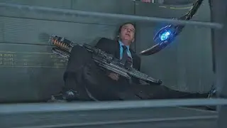 Loki kills Phil Coulson in hindi - Phil Coulson attacks Loki with destroyer - HD - Avengers 2012...