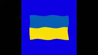 Ukraine  2d flag green screen flag animation