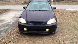 1998 honda Civic Sedan Yellow Fog Lights Installed  #EJ6