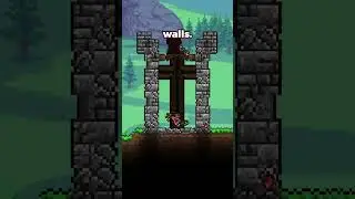 Как построить простой замок в Террарии | #terraria #terrariabuild #shorts
