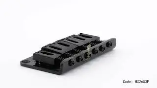 Musiclily Pro 52.5mm Modern Hardtail Fixed Bridge for Strat Tele Style Electric Guitar 360 show