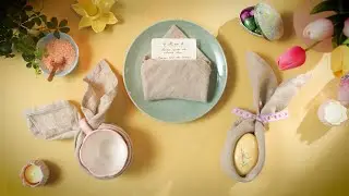 3 ways to fold napkins for the Easter table  - DIY by S&oslash;strene Grene