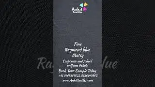 Fine Quality Matty fabric for Corporate and school Uniform | Raymond blue Matty fabric for Trouser