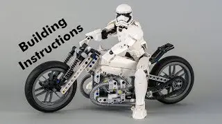 2nd Stormtrooper Lego Technic motorcycle - Building instructions - 42036+42045+42047