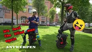 Thrilling Stair Riding On Electric Unicycle In Antwerp, Belgium - Let The Fun Begin!