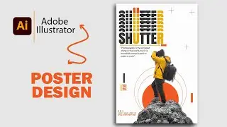Adobe Illustrator Tutorial | Creative Illustration Poster Design | Graphic Design 2025