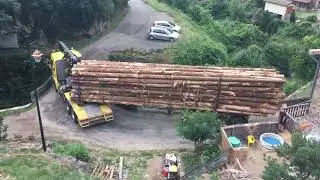 Crazy Logging Truck Driver Cross The Bridge Like Its Nothing
