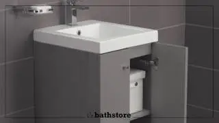 Alpine Duo 400 basin and floorstanding vanity unit - gloss grey