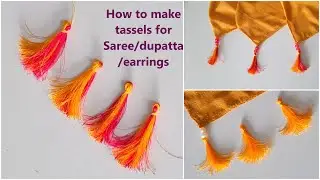 How To Make Silk Thread Tassel At Home | Easy Teasel Making | Saree Kuchu Design Easy Method