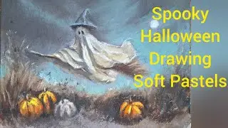 Spooky Halloween  drawing l Soft pastel