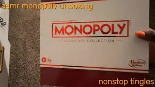 {ASMR} monopoly(signature collection) unboxing tapping and scratching