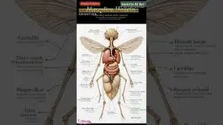Illustration of Mosquito's Digestive System Animation | Insects AI Art | 10