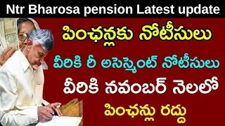 పింఛన్లకు మరొకసారి నోటీసులు జారీ/Appeal Pensions Re-assesment notice latest news/ntr bharosa pension