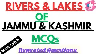 Rivers & Lakes of J&K || MCQs #facts #currentaffairs #jkssrb