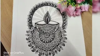 🌟 Diya 🌟 With Mandala Art 🎨 || By Indrani De