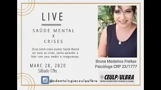 #LIVE Sa&uacute;de mental na quarentena