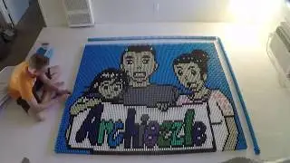 Amazing Domino Creation! 7750 Domino YouTuber Tribute - Archiezzle