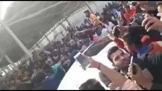 Manveer arived at Delhi Airport