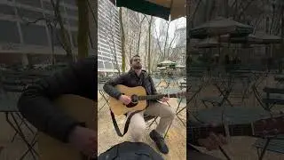 Happy tune on a rainy day in Bryant Park. 6 days until I&rsquo;ve Got Your Back! (Friday)