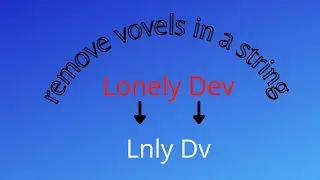 remove vowel letters in a string || JavaScript Challenges #Shorts