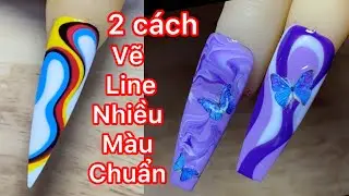 How to draw smooth, beautiful multi-colored lines / How to make marble gel quickly