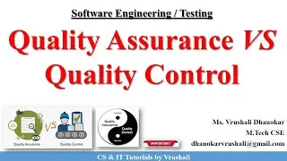 SE 53 :  Quality Assurance vs Quality Control | Know the Difference  @csittutorialsbyvrushali