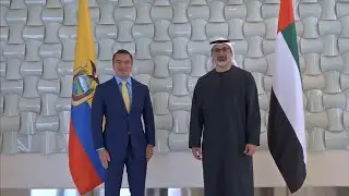 Sheikh Khaled bin Mohammed bin Zayed Receives the President of Ecuador Throwback