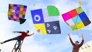 8 Feet Vs 5 Feet Kite Make At Home At School Going | Gudda Kite Make
