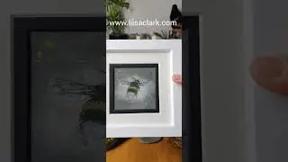 Delicate Hand Embellished Framed Flying Bee Art Print by @liisaclarkart3230