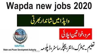 New Wapda jobs 2020, Wapda Jobs 2020 Download Application Form