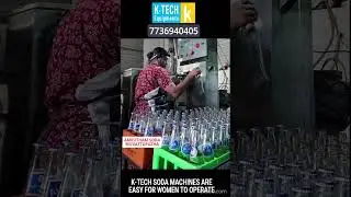 Semi automatic soda filling machine single head operated by Ladies