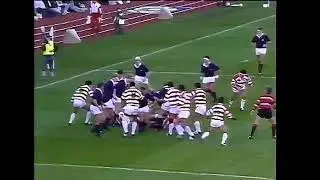 DEREK WHITE TRY SCOTLAND VS JAPAN 1991 RUGBY WORLD CUP